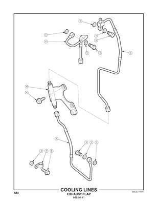 Cooling Lines, Exhaust Flap 9150441