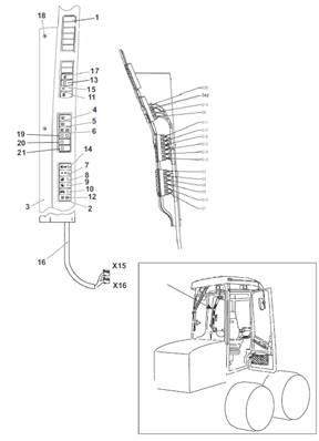 Control side panel, assembly 7031620
