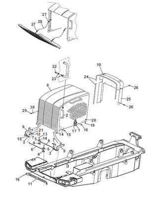 Hood guard, mounting 9902893