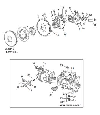 Transmission pump and motor assembly 9902921