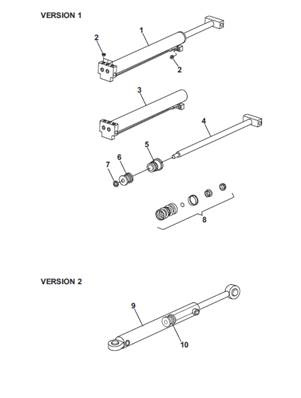 Grid hydraulic cylinder, assembly 9906691