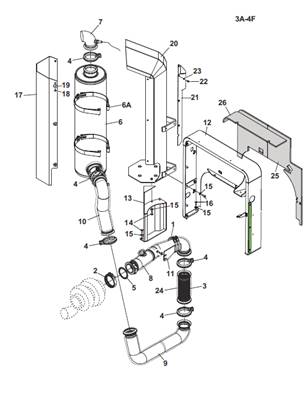 Exhaust, assembly 9907576-7564