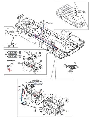 24V battery, assembly 9991337S2