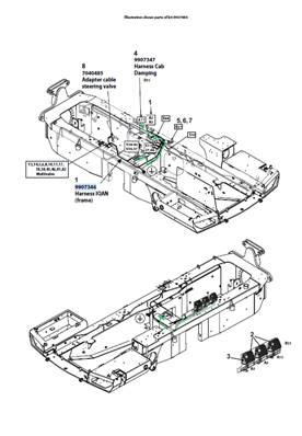 IQAN harness and cabin shock absorber, assembly 9991341