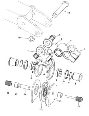 MPB2-2 rotator clevis, assembly 9991357