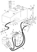 Fuel lines, mounting 9991454S2