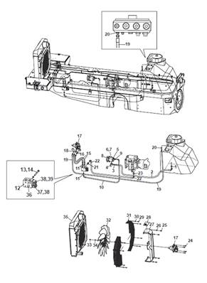 Hydraulic cooling, assembly 9991545S2