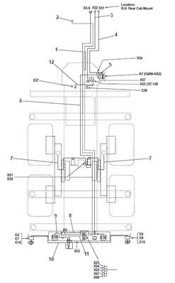 Rear frame harness, assembly 9991552