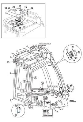 Cabin harness, mounting 9991752S2