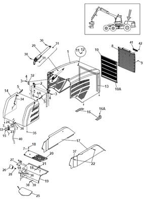Hood guard, mounting 9992173S2