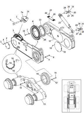 Front tilting bogie, assembly 9992180S2