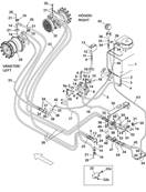 MSE08 forward drive motor, hydraulic lines 9992262S2