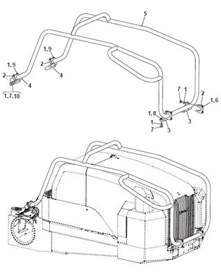 Engine bonnet arch, mounting 9992324