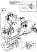 Rear drive motor, hydraulic lines 9992913S2