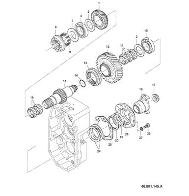 Transmission box, assembly 99929197
