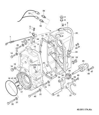 Transmission box, assembly 99929199