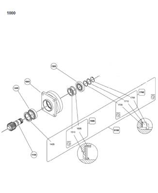Turret rotation motor, bearings 99929316