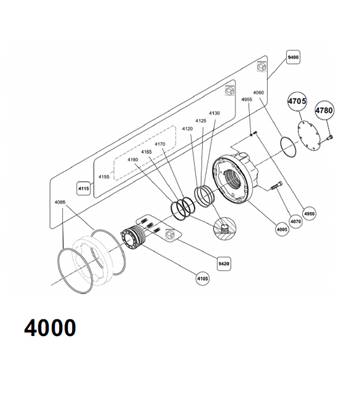 POCLAIN turret rotation motor, assembly 99929447