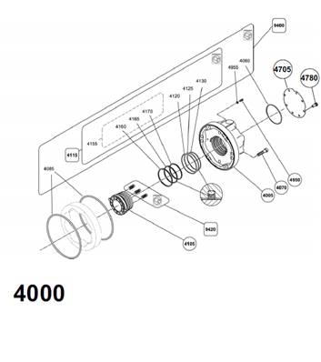 POCLAIN turret rotation motor, assembly 99929463