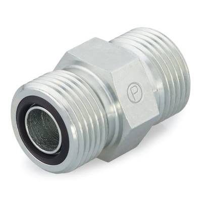 Male-male union ORFS partition pass 13/16-90° Parker 8WEMLOWLNMLS
