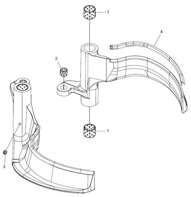 Left and right delimbing knifes LM036014