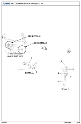 Cabin insulation, assembly 7004149