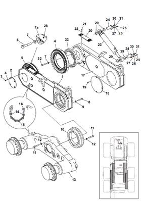 Front tilting bogie, assembly 9901207S2