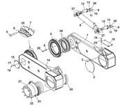 Front pendulum arm, mounting 9901212S2