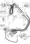 Harvester head, hydraulic lines 9991054S2