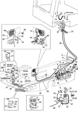 Power supply harness, assembly 9991209S2