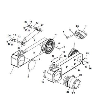 Rear pendulum arm, assembly 9991457