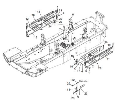 Cab lower guards, assembly 9991637