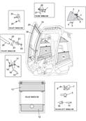 Window sun visors, assembly 9991799