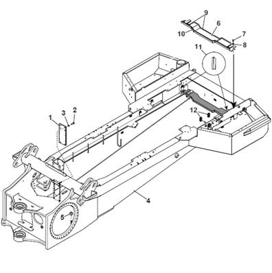 Rear frame, assembly 9992026