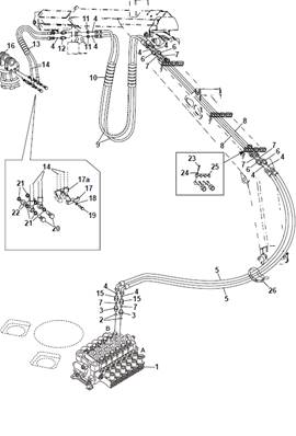 Rotator, hydraulic lines 9992126