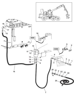 Hydraulic tank, filling pump 9992235