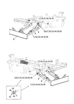 Earthmoving blade, mounting 9992389