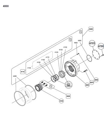 Turret rotation motor with brakes, assembly 99929298