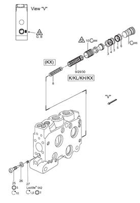 Hydraulic distributor, assembly 99929312