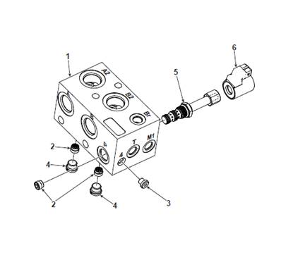 Swing brake, hydraulic valve 99929387