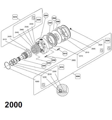 POCLAIN turret rotation motor, assembly 99929445