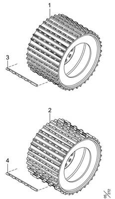 Feed rollers, V-Steel LM033582