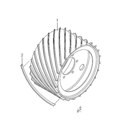 Feed rollers eucalyptus  45° LM033690