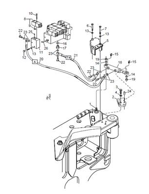 Hydraulic upper delimbing knife LM033780