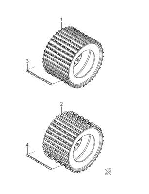 Feed rollers, V-Steel MS11 LM048030