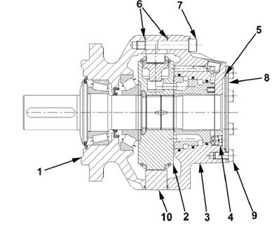 Turret rotation motor, assembly 7011642