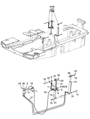 Cabin tilt, mounting 7020797