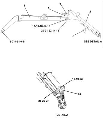 Crane 250/260 10m, assembly 9900898