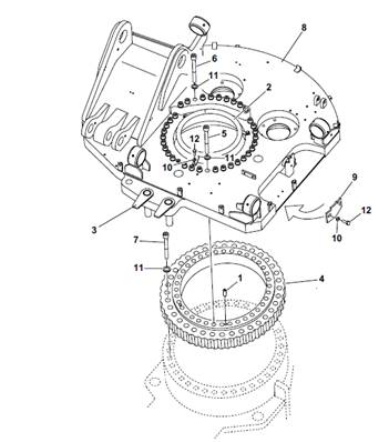 Turret rotation, assembly 9901233