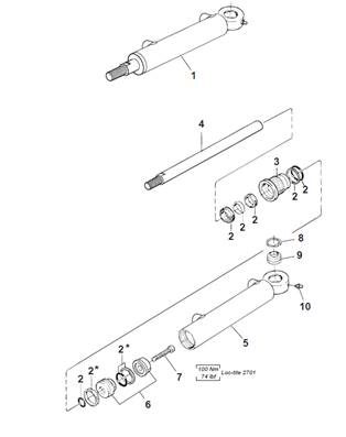 Ladder cylinder 9904794